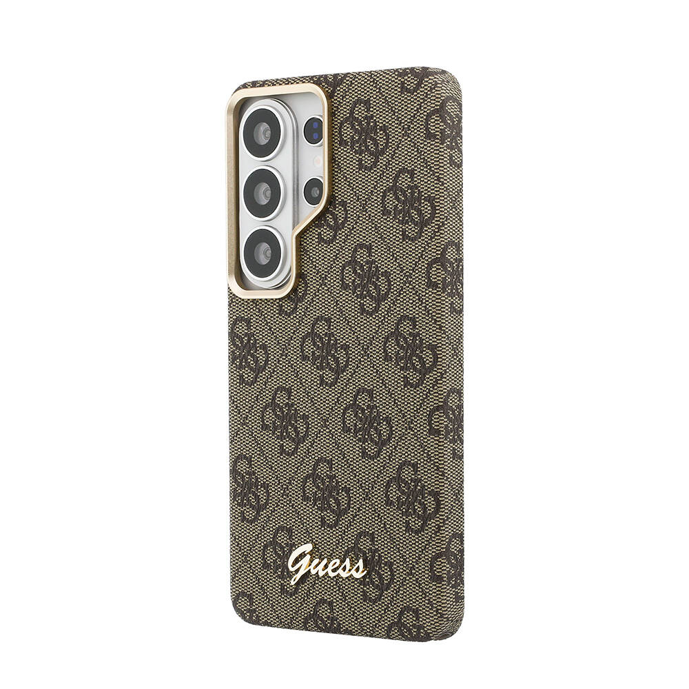 Galaxy S26 Ultra Kılıf Guess Orjinal Lisanslı M-safe Şarj Özellikli Script Yazı Logolu 4G Desenli Kapak - 18