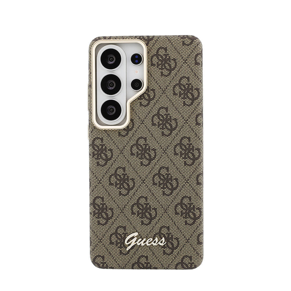 Galaxy S26 Ultra Kılıf Guess Orjinal Lisanslı M-safe Şarj Özellikli Script Yazı Logolu 4G Desenli Kapak - 19