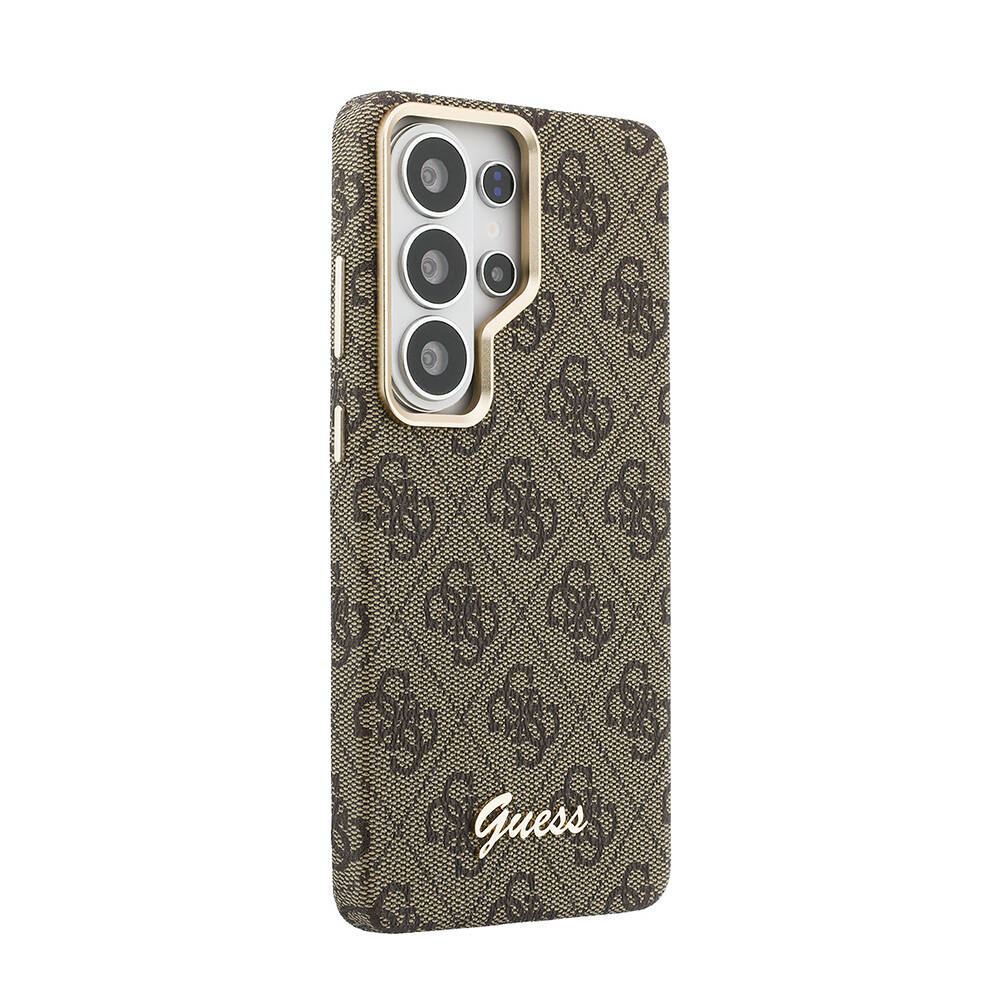 Galaxy S26 Ultra Kılıf Guess Orjinal Lisanslı M-safe Şarj Özellikli Script Yazı Logolu 4G Desenli Kapak - 20