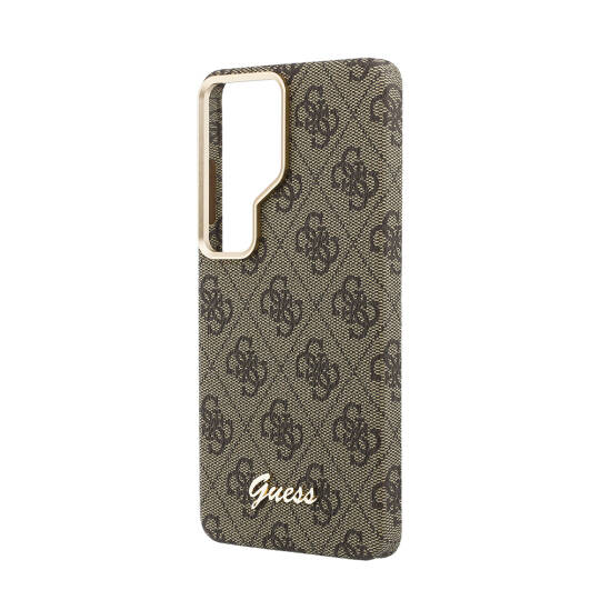 Galaxy S26 Ultra Kılıf Guess Orjinal Lisanslı M-safe Şarj Özellikli Script Yazı Logolu 4G Desenli Kapak - 22