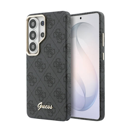 Galaxy S26 Ultra Kılıf Guess Orjinal Lisanslı M-safe Şarj Özellikli Script Yazı Logolu 4G Desenli Kapak - 9