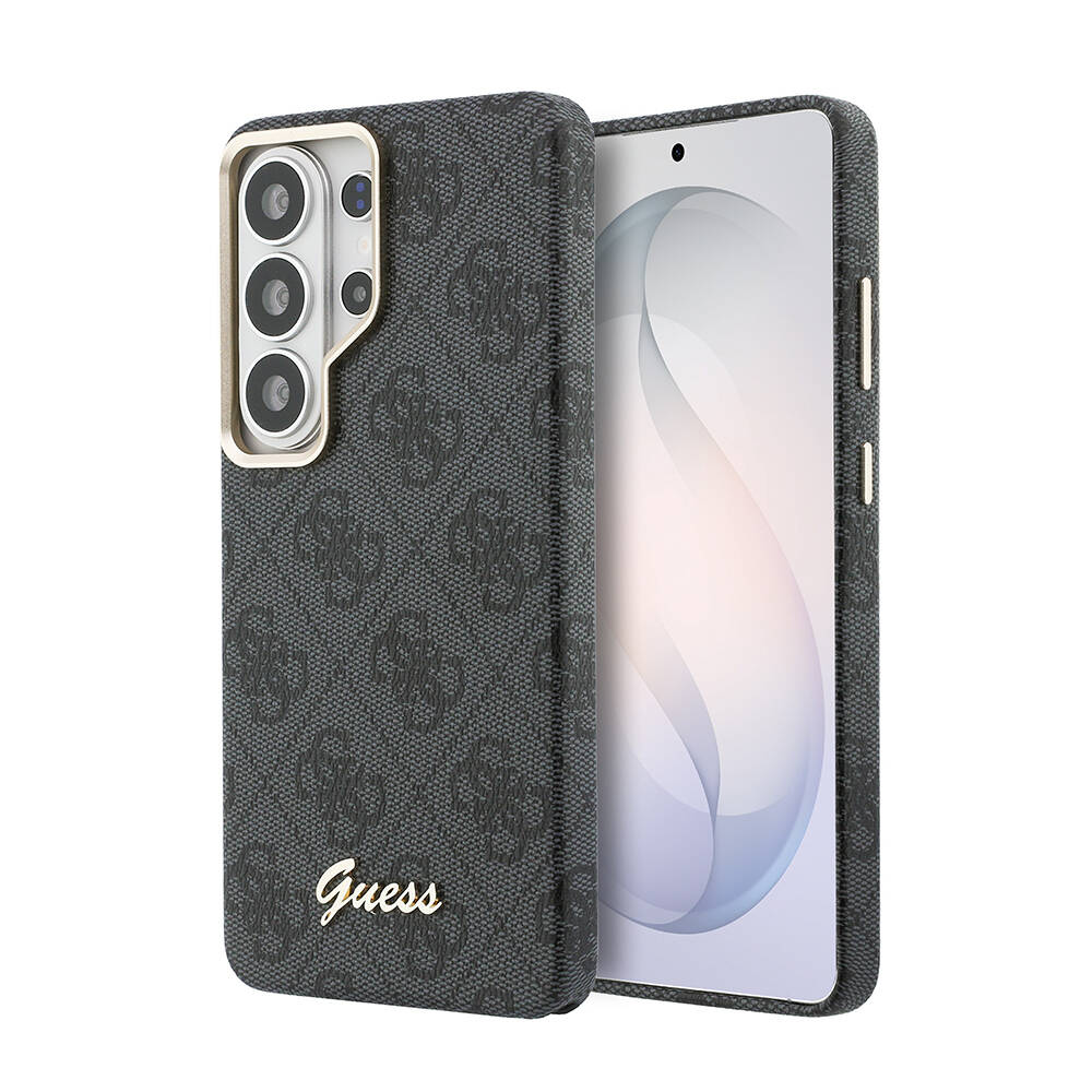 Galaxy S26 Ultra Kılıf Guess Orjinal Lisanslı M-safe Şarj Özellikli Script Yazı Logolu 4G Desenli Kapak - 9