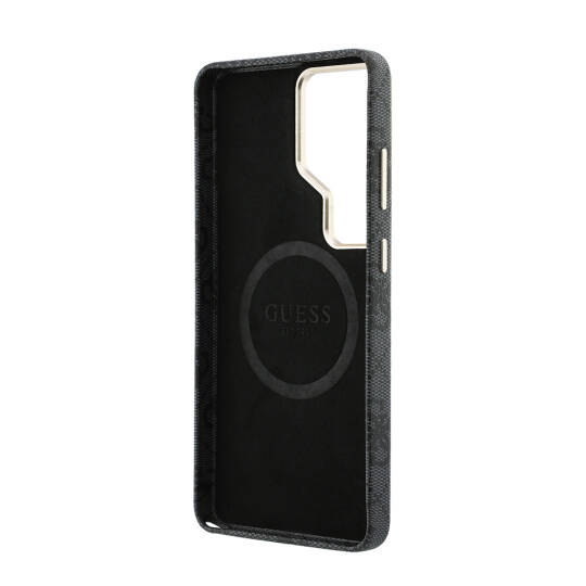 Galaxy S26 Ultra Kılıf Guess Orjinal Lisanslı M-safe Şarj Özellikli Script Yazı Logolu 4G Desenli Kapak - 15