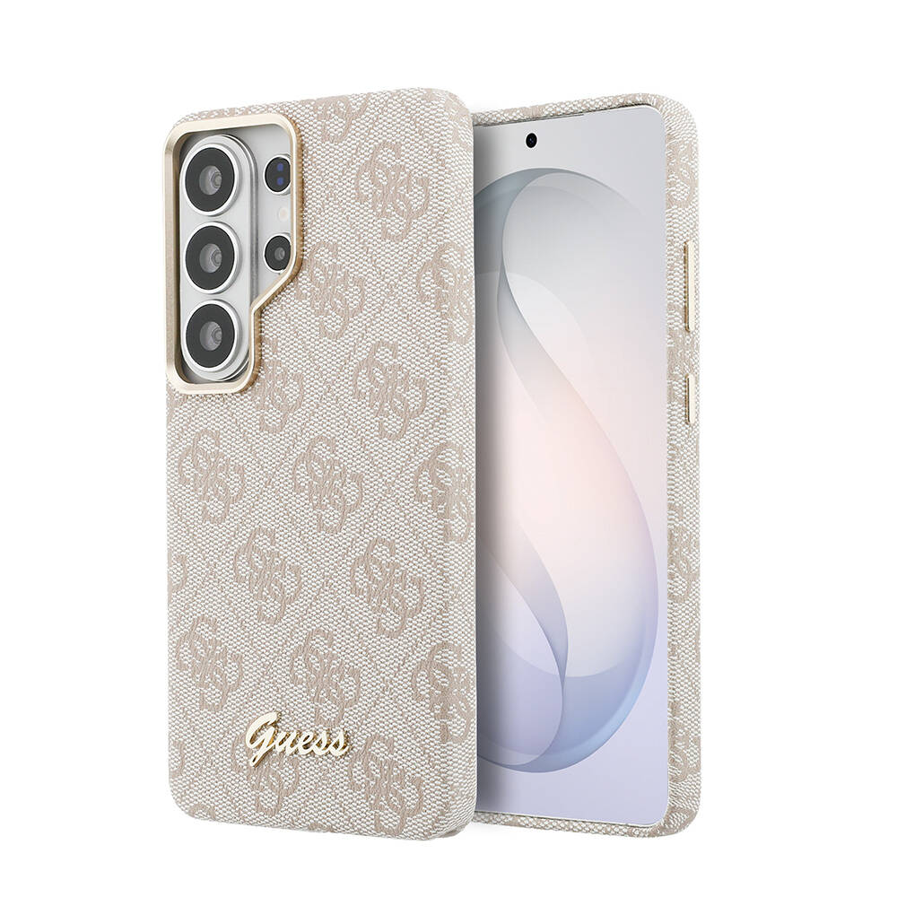 Galaxy S26 Ultra Kılıf Guess Orjinal Lisanslı M-safe Şarj Özellikli Script Yazı Logolu 4G Desenli Kapak - 1