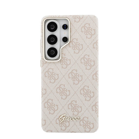 Galaxy S26 Ultra Kılıf Guess Orjinal Lisanslı M-safe Şarj Özellikli Script Yazı Logolu 4G Desenli Kapak - 3