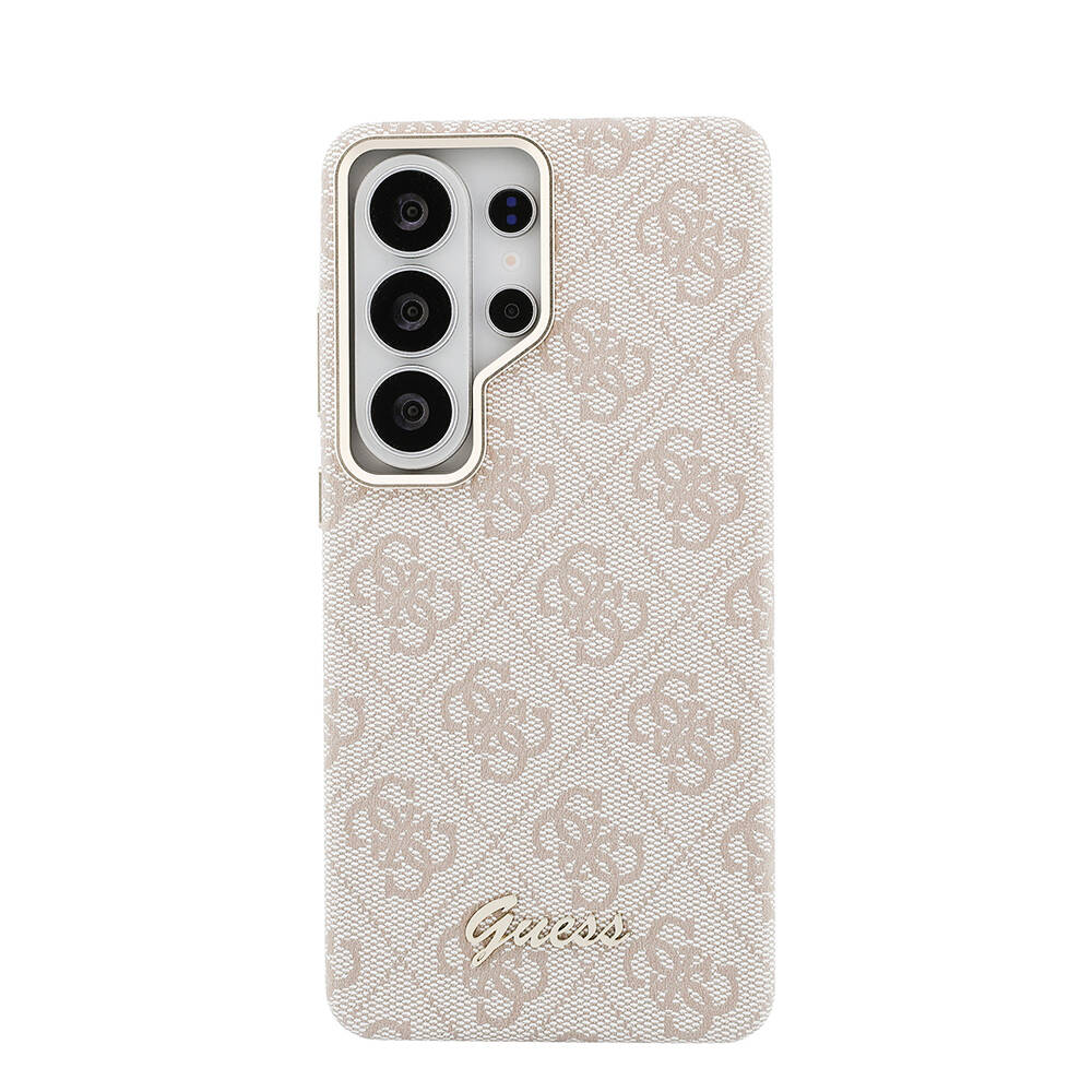 Galaxy S26 Ultra Kılıf Guess Orjinal Lisanslı M-safe Şarj Özellikli Script Yazı Logolu 4G Desenli Kapak - 3