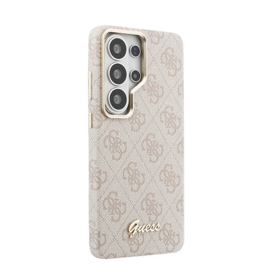 Galaxy S26 Ultra Kılıf Guess Orjinal Lisanslı M-safe Şarj Özellikli Script Yazı Logolu 4G Desenli Kapak - 4