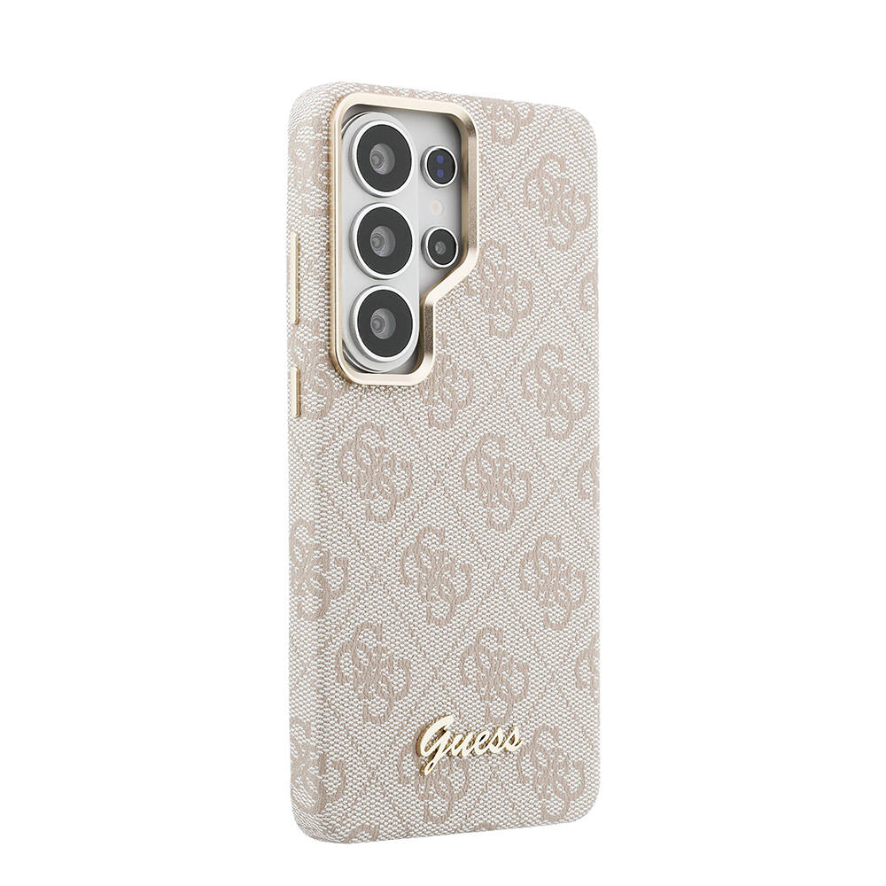 Galaxy S26 Ultra Kılıf Guess Orjinal Lisanslı M-safe Şarj Özellikli Script Yazı Logolu 4G Desenli Kapak - 4