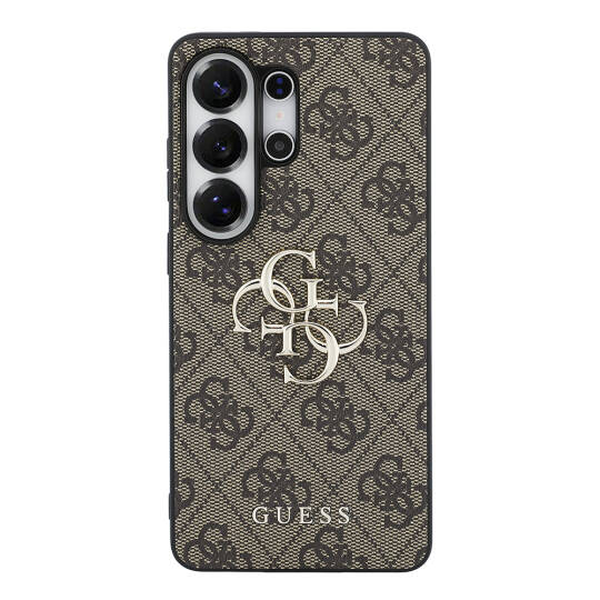 Galaxy S26 Ultra Kılıf Guess Orjinal Lisanslı PU Deri Büyük Metal Logo Dizaynlı Kapak - 19