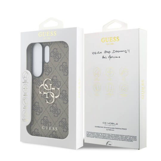 Galaxy S26 Ultra Kılıf Guess Orjinal Lisanslı PU Deri Büyük Metal Logo Dizaynlı Kapak - 24