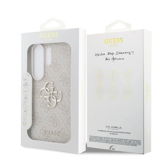 Galaxy S26 Ultra Kılıf Guess Orjinal Lisanslı PU Deri Büyük Metal Logo Dizaynlı Kapak - 8
