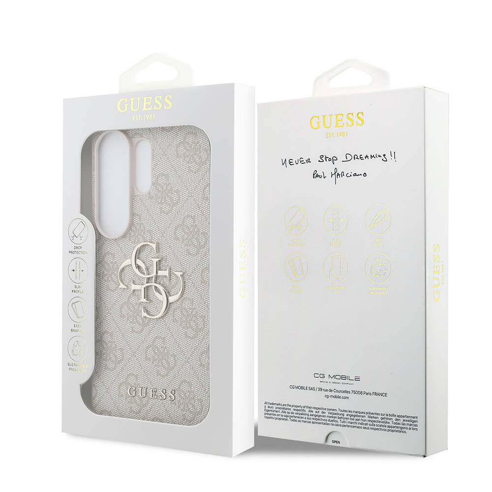 Galaxy S26 Ultra Kılıf Guess Orjinal Lisanslı PU Deri Büyük Metal Logo Dizaynlı Kapak - 8