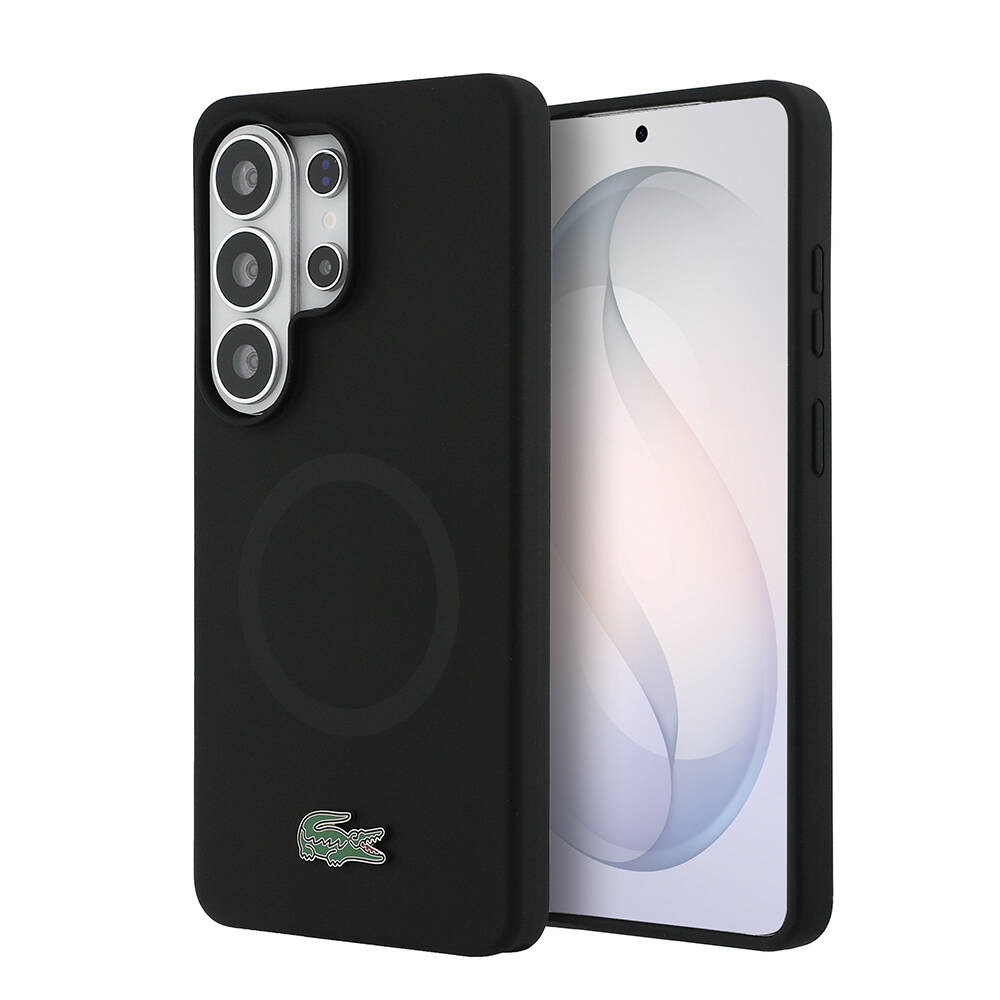 Galaxy S26 Ultra Kılıf Lacoste Orjinal Lisanslı M-safe Şarj Özellikli İkonik Logolu Metal Kamera Çerçeveli Silikon Kapak - 1