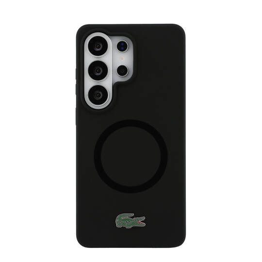 Galaxy S26 Ultra Kılıf Lacoste Orjinal Lisanslı M-safe Şarj Özellikli İkonik Logolu Metal Kamera Çerçeveli Silikon Kapak - 3