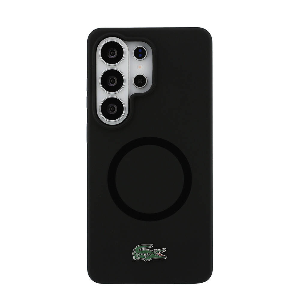 Galaxy S26 Ultra Kılıf Lacoste Orjinal Lisanslı M-safe Şarj Özellikli İkonik Logolu Metal Kamera Çerçeveli Silikon Kapak - 3