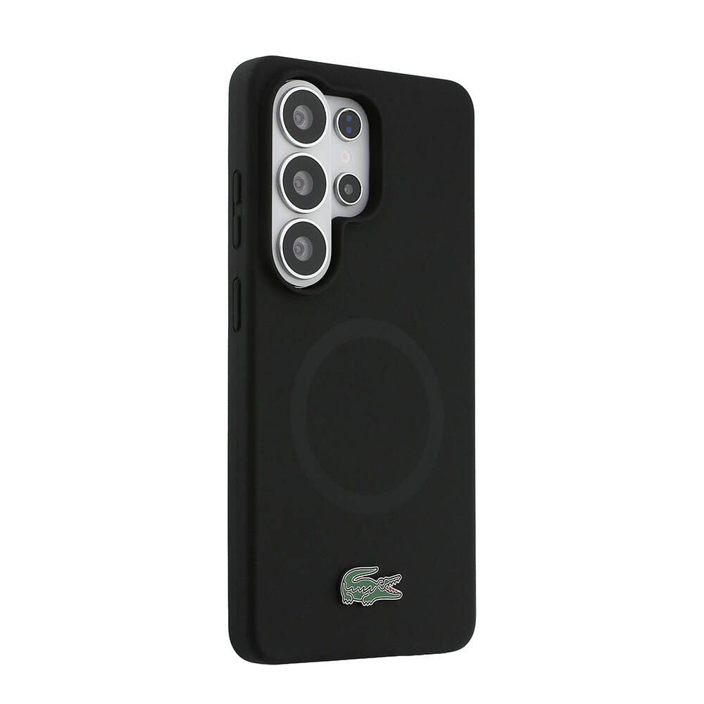 Galaxy S26 Ultra Kılıf Lacoste Orjinal Lisanslı M-safe Şarj Özellikli İkonik Logolu Metal Kamera Çerçeveli Silikon Kapak - 4