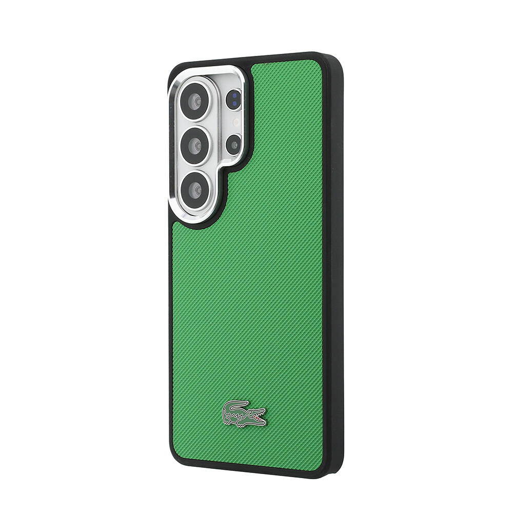 Galaxy S26 Ultra Kılıf Lacoste Orjinal Lisanslı PU Pike Desenli Arka Yüzey İkonik Timsah Metal Logolu Kapak - 18
