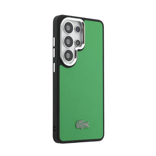 Galaxy S26 Ultra Kılıf Lacoste Orjinal Lisanslı PU Pike Desenli Arka Yüzey İkonik Timsah Metal Logolu Kapak - 20