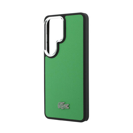 Galaxy S26 Ultra Kılıf Lacoste Orjinal Lisanslı PU Pike Desenli Arka Yüzey İkonik Timsah Metal Logolu Kapak - 21