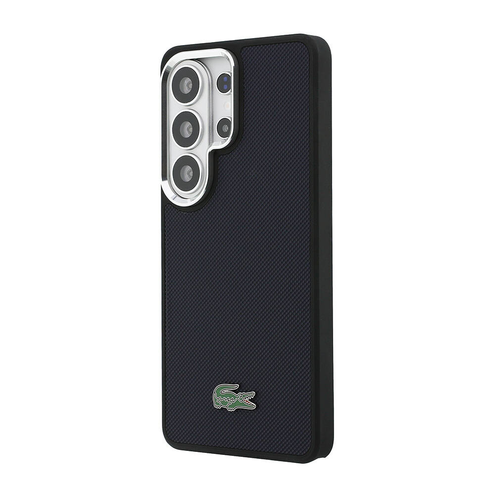 Galaxy S26 Ultra Kılıf Lacoste Orjinal Lisanslı PU Pike Desenli Arka Yüzey İkonik Timsah Metal Logolu Kapak - 10