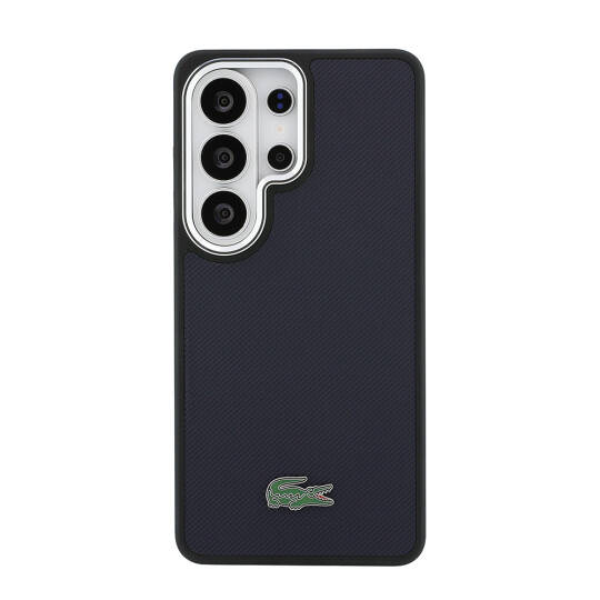 Galaxy S26 Ultra Kılıf Lacoste Orjinal Lisanslı PU Pike Desenli Arka Yüzey İkonik Timsah Metal Logolu Kapak - 11