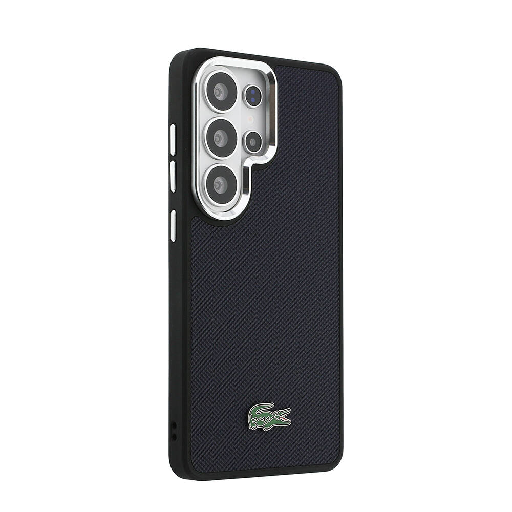 Galaxy S26 Ultra Kılıf Lacoste Orjinal Lisanslı PU Pike Desenli Arka Yüzey İkonik Timsah Metal Logolu Kapak - 12