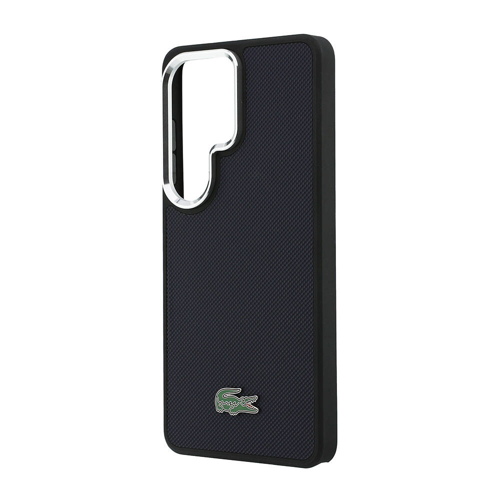 Galaxy S26 Ultra Kılıf Lacoste Orjinal Lisanslı PU Pike Desenli Arka Yüzey İkonik Timsah Metal Logolu Kapak - 13