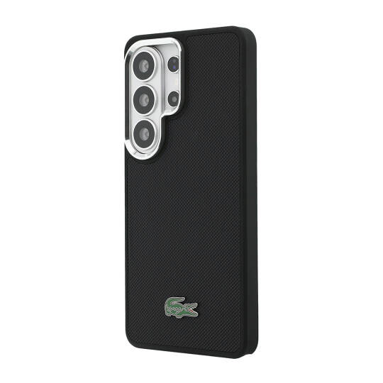 Galaxy S26 Ultra Kılıf Lacoste Orjinal Lisanslı PU Pike Desenli Arka Yüzey İkonik Timsah Metal Logolu Kapak - 2