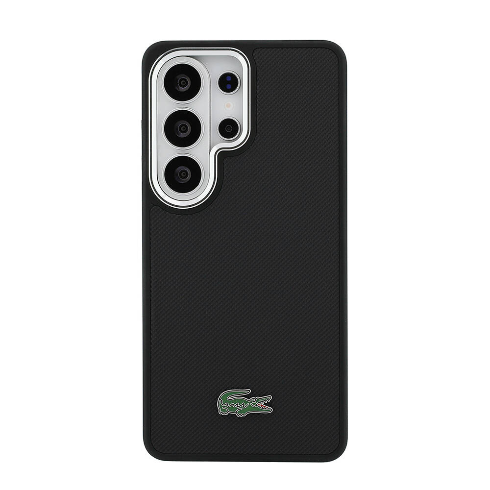 Galaxy S26 Ultra Kılıf Lacoste Orjinal Lisanslı PU Pike Desenli Arka Yüzey İkonik Timsah Metal Logolu Kapak - 3