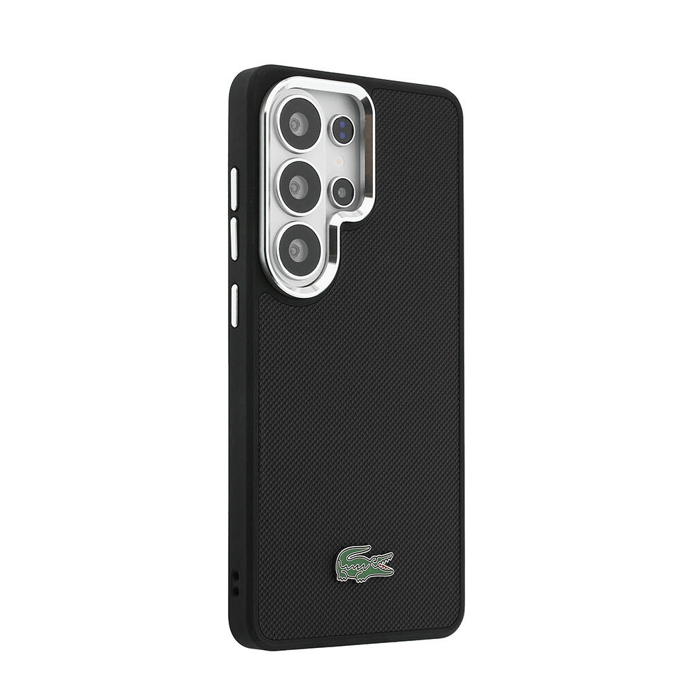Galaxy S26 Ultra Kılıf Lacoste Orjinal Lisanslı PU Pike Desenli Arka Yüzey İkonik Timsah Metal Logolu Kapak - 4