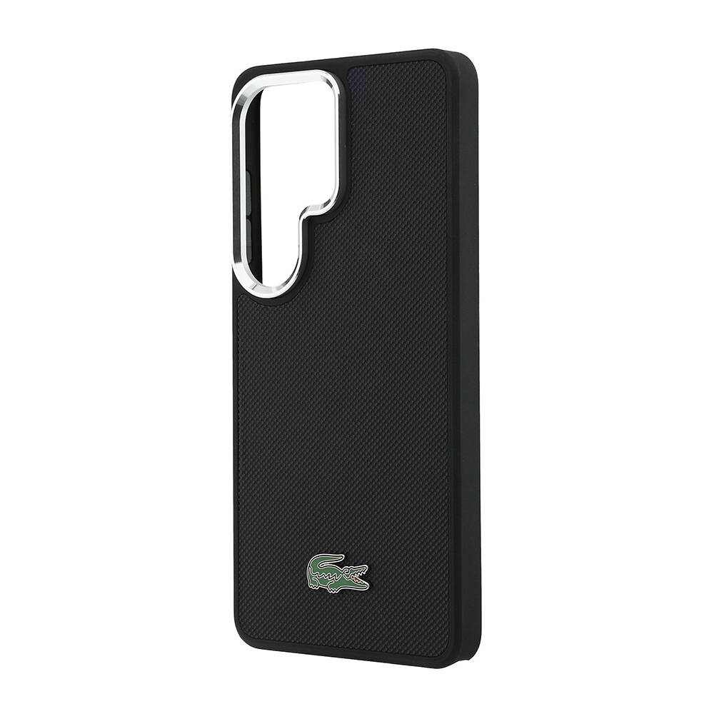 Galaxy S26 Ultra Kılıf Lacoste Orjinal Lisanslı PU Pike Desenli Arka Yüzey İkonik Timsah Metal Logolu Kapak - 5