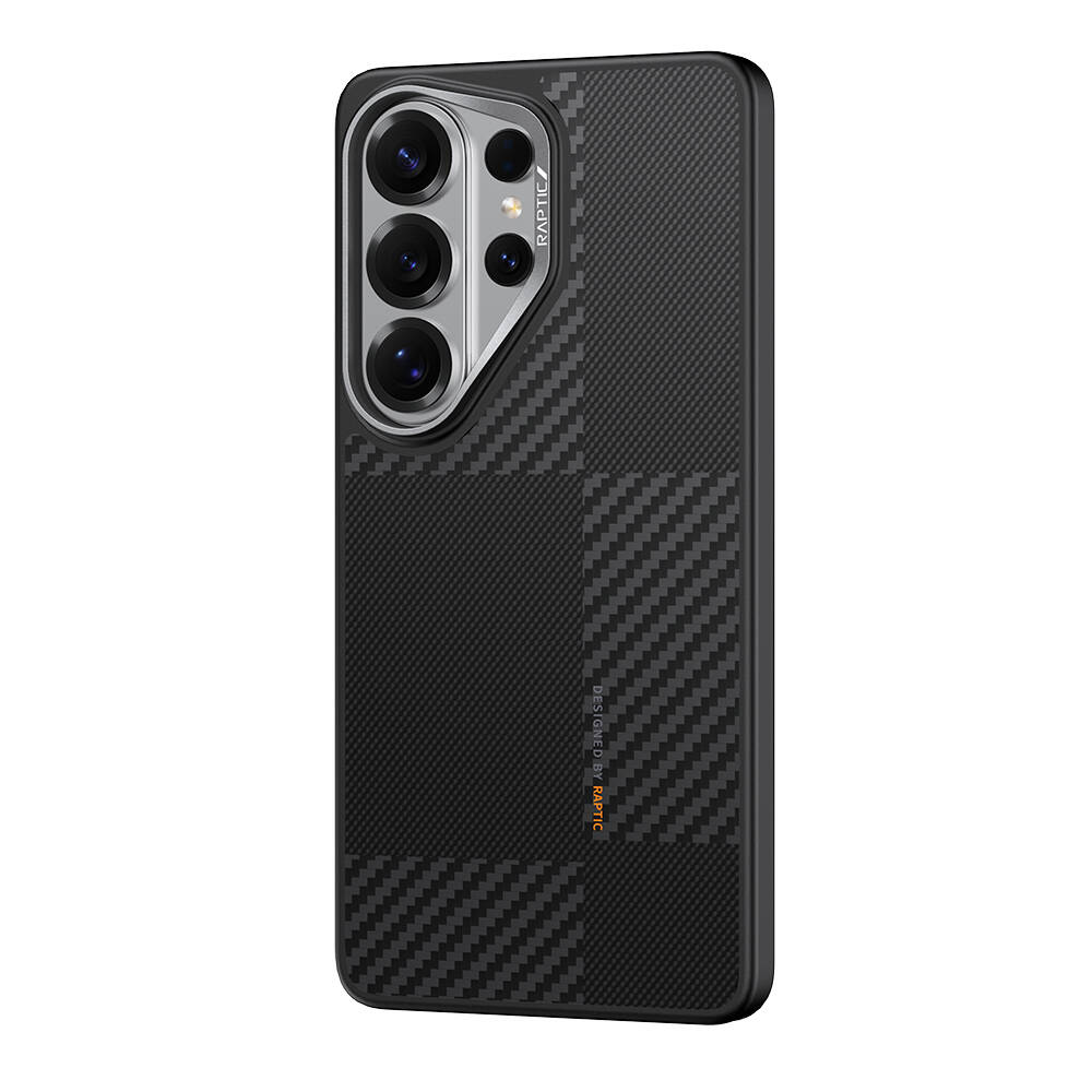 Galaxy S26 Ultra Kılıf M-safe Şarj Özellikli 600D Metal Kamera Çerçeveli Raptic Aramid Dual Serisi Karbon Kapak - 2