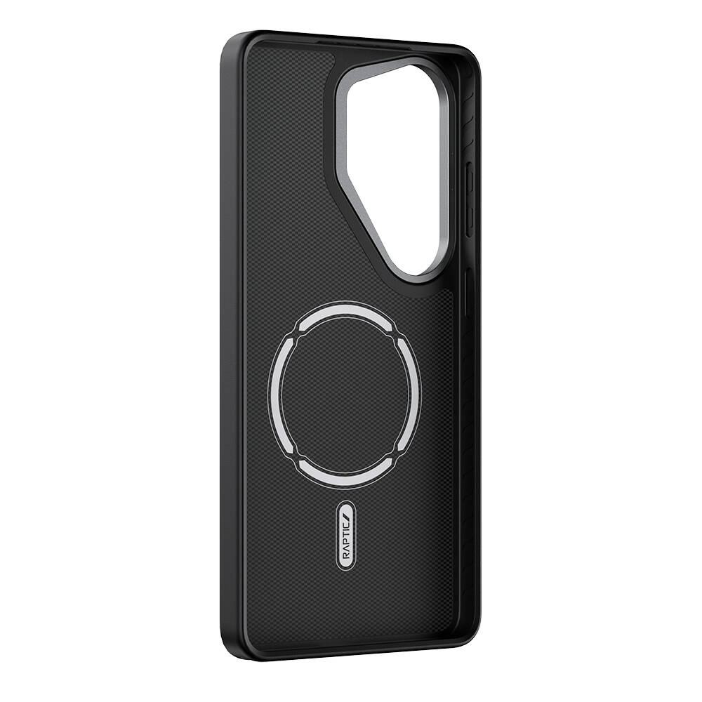 Galaxy S26 Ultra Kılıf M-safe Şarj Özellikli 600D Metal Kamera Çerçeveli Raptic Aramid Dual Serisi Karbon Kapak - 3