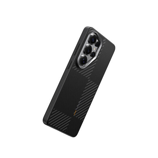 Galaxy S26 Ultra Kılıf M-safe Şarj Özellikli 600D Metal Kamera Çerçeveli Raptic Aramid Dual Serisi Karbon Kapak - 8