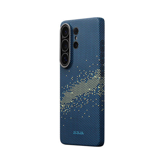 Galaxy S26 Ultra Kılıf M-safe Şarj Özellikli Aramid Karbon Fiber Pitaka Tactile Woven Starpeak Edge Serisi Milky Way Galaxy Kapak - 3