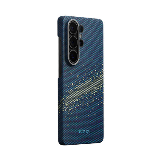 Galaxy S26 Ultra Kılıf M-safe Şarj Özellikli Aramid Karbon Fiber Pitaka Tactile Woven Starpeak Edge Serisi Milky Way Galaxy Kapak - 4