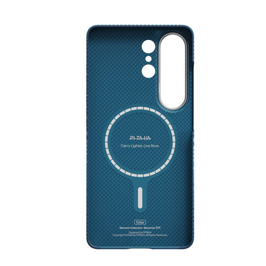 Galaxy S26 Ultra Kılıf M-safe Şarj Özellikli Aramid Karbon Fiber Pitaka Tactile Woven Sunset-Moonrise Serisi Kapak - 11