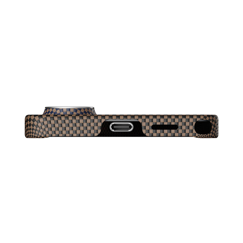 Galaxy S26 Ultra Kılıf M-safe Şarj Özellikli Aramid Karbon Fiber Pitaka Tactile Woven Sunset-Moonrise Serisi Kapak - 2