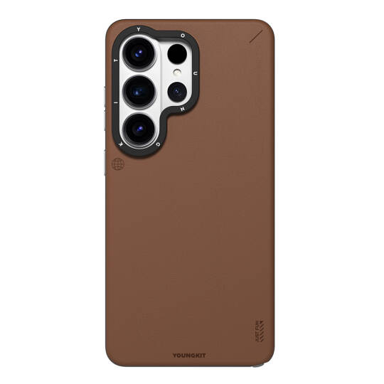 Galaxy S26 Ultra Kılıf M-safe Şarj Özellikli Basit Mat Deri Desenli Youngkit Tech Fashion Serisi Kapak - 13