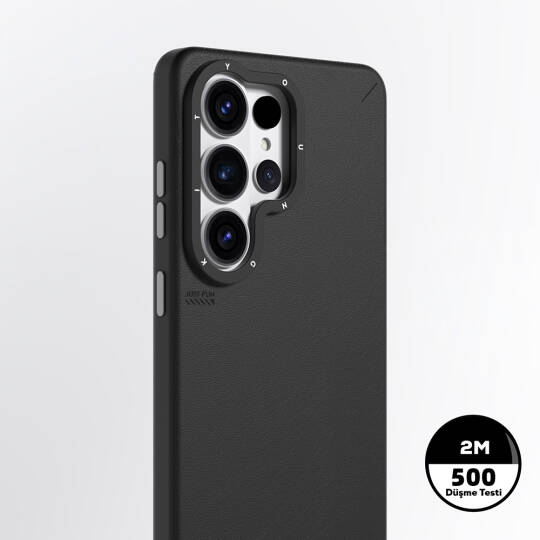 Galaxy S26 Ultra Kılıf M-safe Şarj Özellikli Basit Mat Deri Desenli Youngkit Tech Fashion Serisi Kapak - 7
