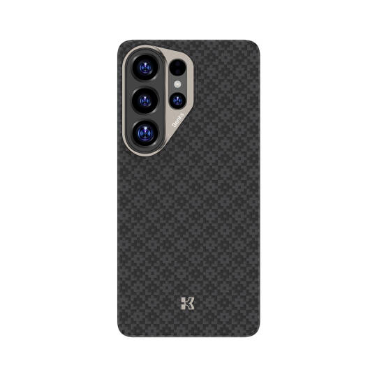 Galaxy S26 Ultra Kılıf M-Safe Şarj Özellikli Benks ArmorAir ArmorGrid Serisi Kevlar Karbon Kapak Siyah