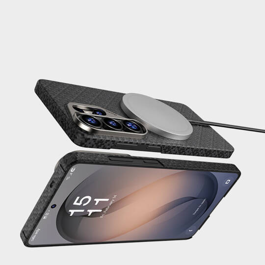 Galaxy S26 Ultra Kılıf M-Safe Şarj Özellikli Benks ArmorAir ArmorGrid Serisi Kevlar Karbon Kapak - 33