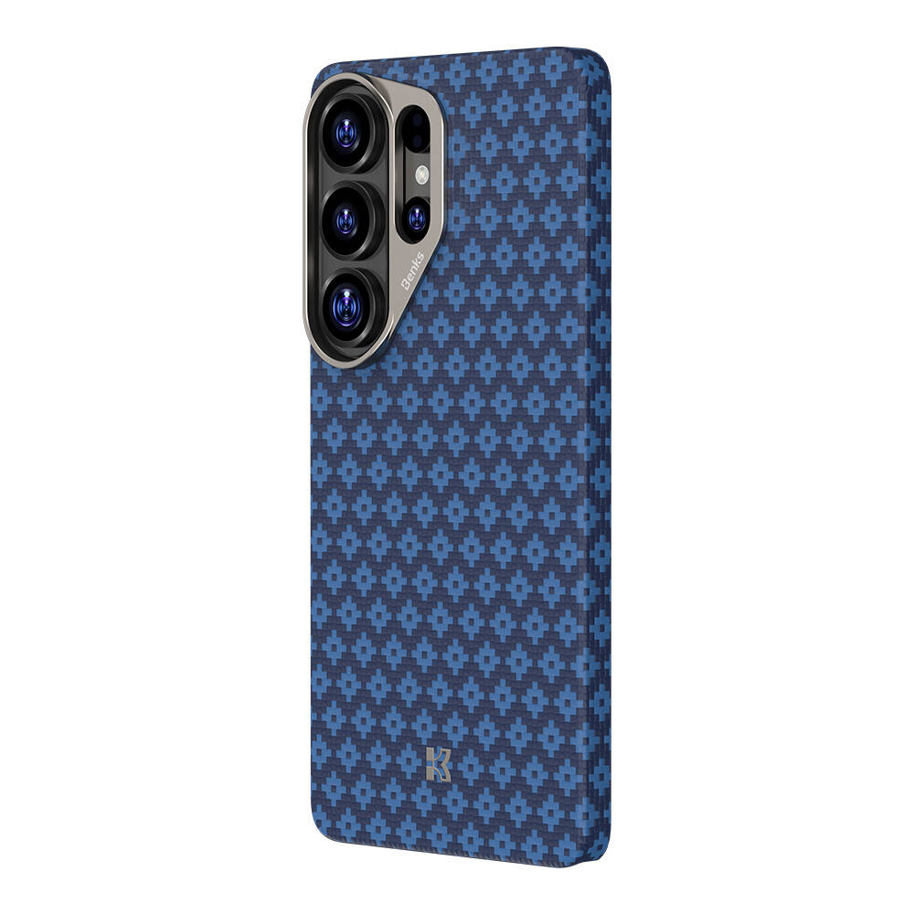 Galaxy S26 Ultra Kılıf M-Safe Şarj Özellikli Benks ArmorAir ArmorGrid Serisi Kevlar Karbon Kapak - 21
