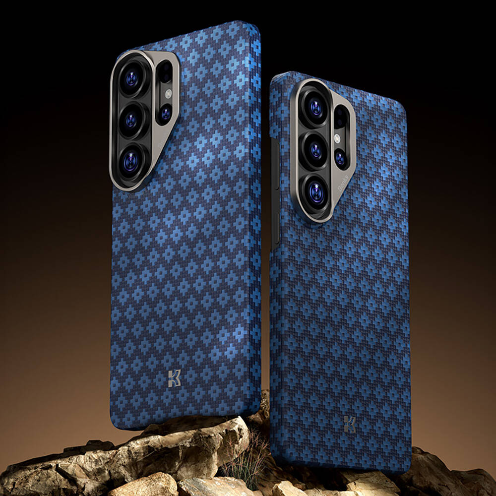 Galaxy S26 Ultra Kılıf M-Safe Şarj Özellikli Benks ArmorAir ArmorGrid Serisi Kevlar Karbon Kapak - 26