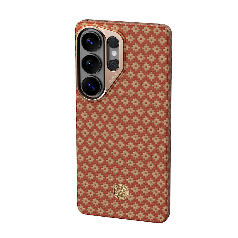Galaxy S26 Ultra Kılıf M-Safe Şarj Özellikli Benks ArmorAir ArmorGrid Serisi Kevlar Karbon Kapak - 16