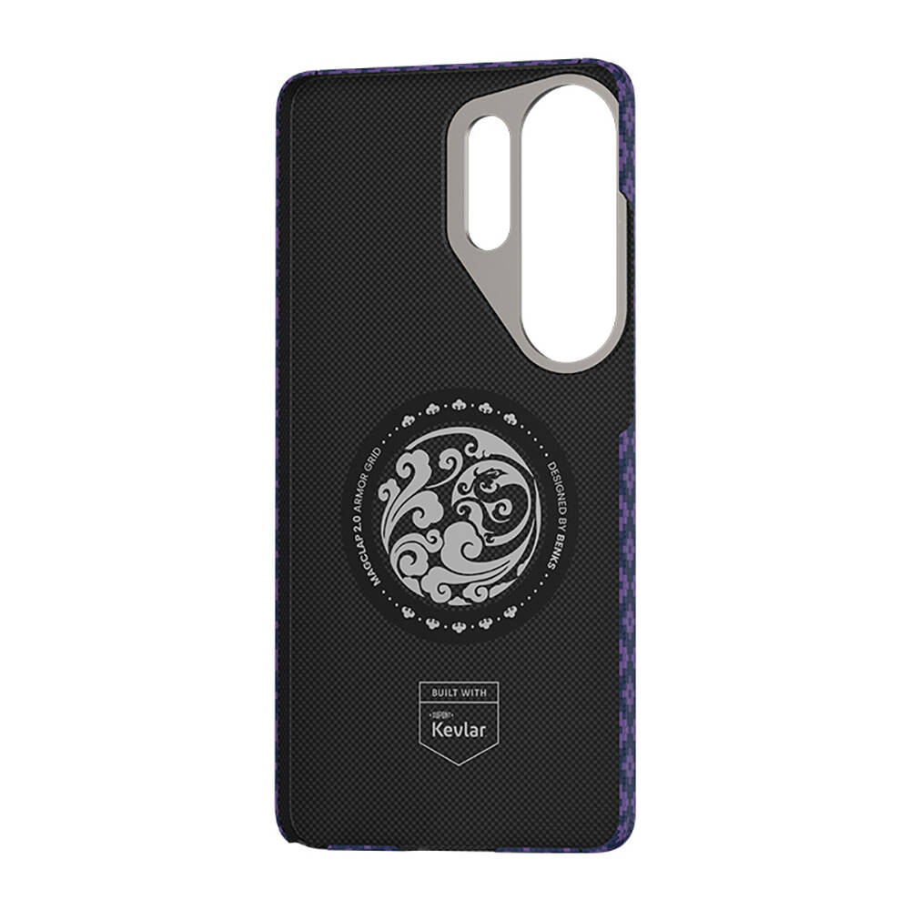 Galaxy S26 Ultra Kılıf M-Safe Şarj Özellikli Benks ArmorAir ArmorGrid Serisi Kevlar Karbon Kapak - 4