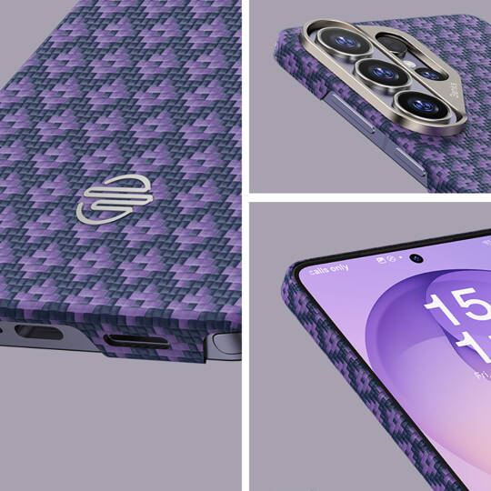 Galaxy S26 Ultra Kılıf M-Safe Şarj Özellikli Benks ArmorAir ArmorGrid Serisi Kevlar Karbon Kapak - 11