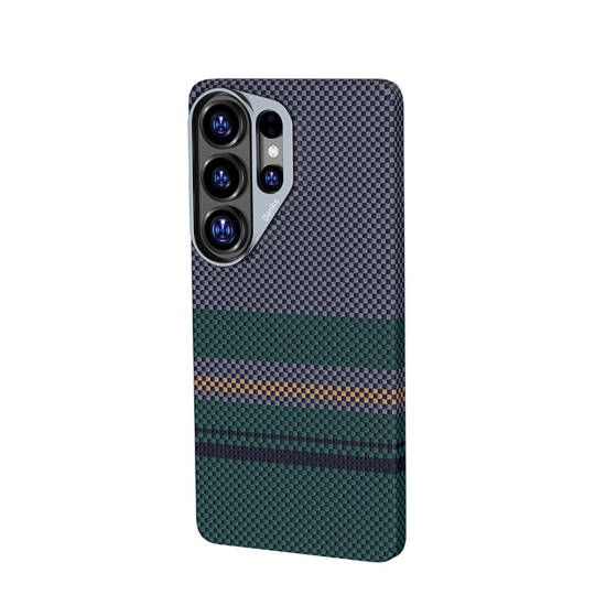 Galaxy S26 Ultra Kılıf M-safe Şarj Özellikli Karbon Fiber Tasarımlı Benks Aurora ArmorAir Kevlar Kapak - 3