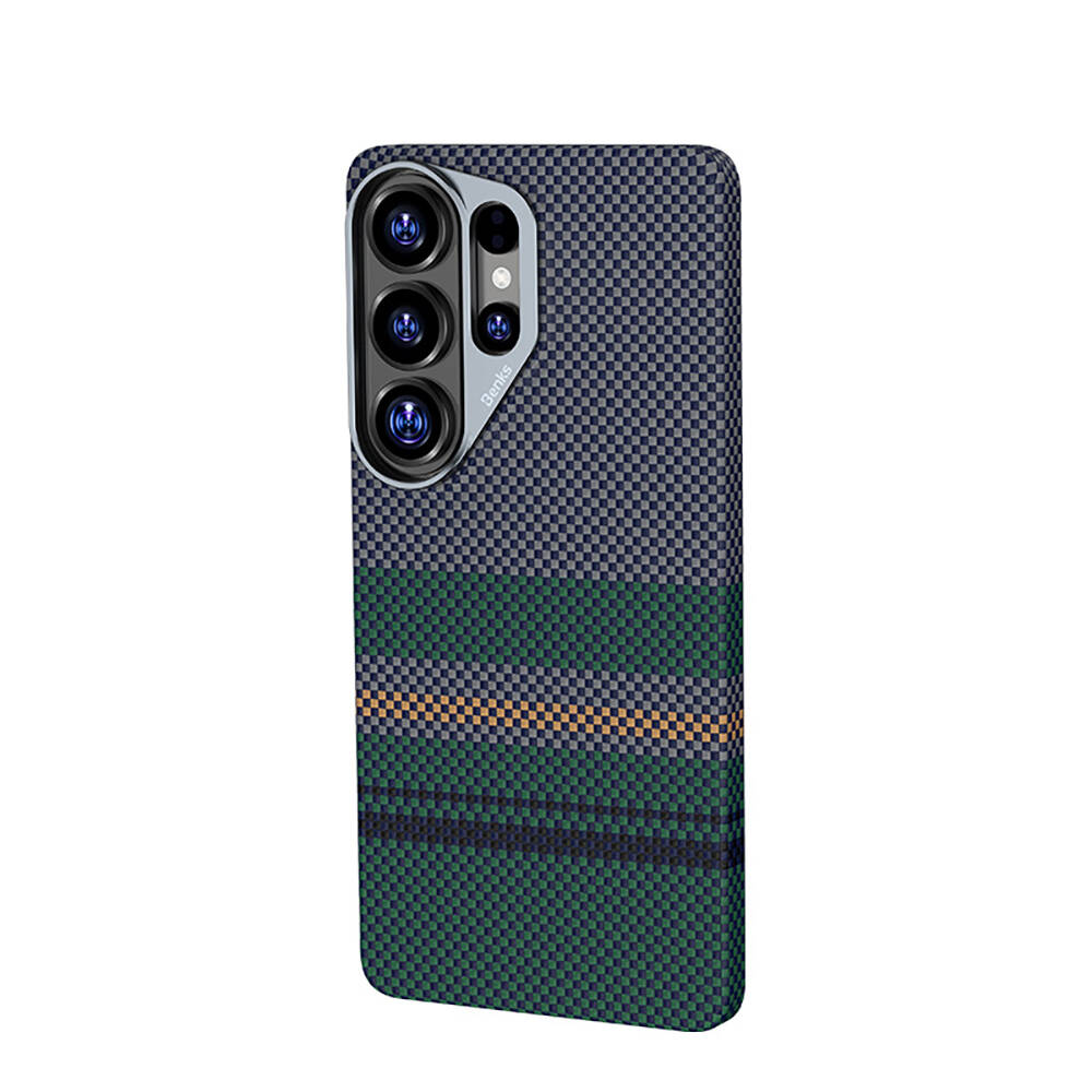 Galaxy S26 Ultra Kılıf M-safe Şarj Özellikli Karbon Fiber Tasarımlı Benks Aurora ArmorAir Kevlar Kapak - 3
