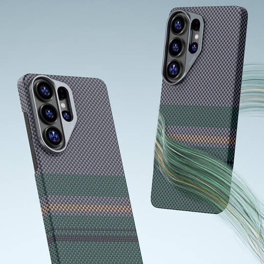 Galaxy S26 Ultra Kılıf M-safe Şarj Özellikli Karbon Fiber Tasarımlı Benks Aurora ArmorAir Kevlar Kapak - 8